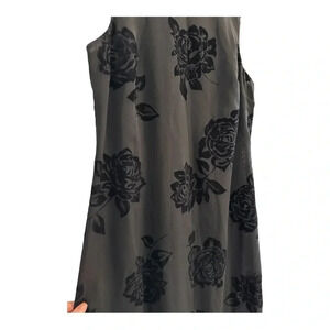 Vintage Causal Corner Black Sheer Floral Maxi Dress // Size 6
